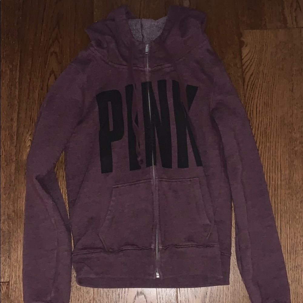 VSPINK MAROON ZIP UP